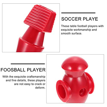Veemoon Football Pool Player Replacement Set - 2Pcs Durable Resin Foosball Figures for Table Football Game Easy to Install and Colorful Design