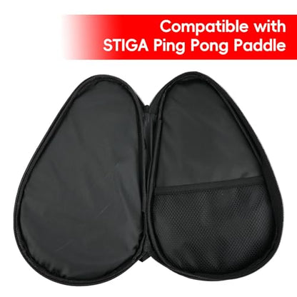 Ping Pong Paddle Cover Compatible with STIGA – Table Tennis Case for 2 Paddles & 7 Balls, Large Capacity Paddle Case with Separate Ball Pouch, Water-resistant & Shockproof Storage Bag