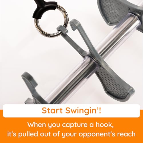 Fat Brain Toys Hook Rally Portable Wooden Tabletop Skill Challenge, Ring Toss Game for Kids and Adults, Hook Game Ring Toss, Fun Toys, Ages 8 to Adult