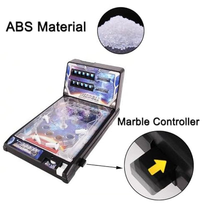 Mini Pinball Machine for Adults, Electronic Pinball Machine Gifts, Retro Tabletop Arcade Pinball Shooting Toy, Christmas Kids Pinball Machine with Lights