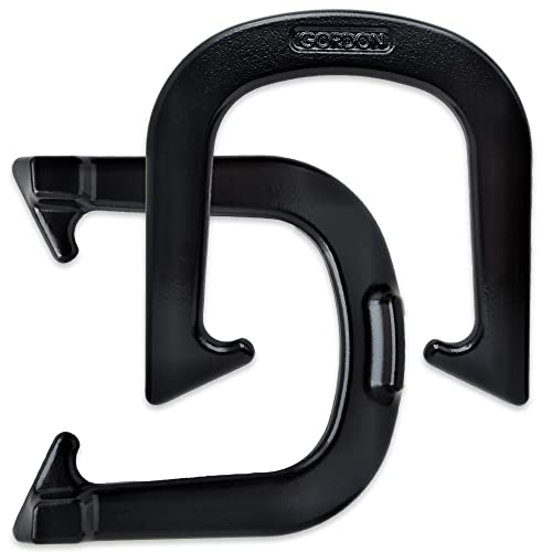 Gordon Professional Pitching Horseshoes - NHPA Sanctioned for Tournament Play - Drop Forged Construction - One Pair (2 Shoes) - Medium Weight - color: Black