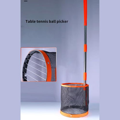 Table Tennis Picker Pick Collector Large Capacity Bucket Adjustable Ping Pong Ball Picker Collector