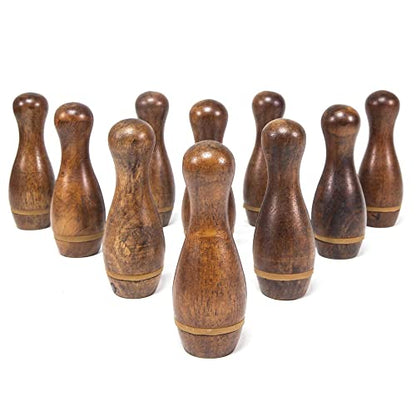 CROWN ME Shuffleboard Bowling Pin Set with Carry Bag