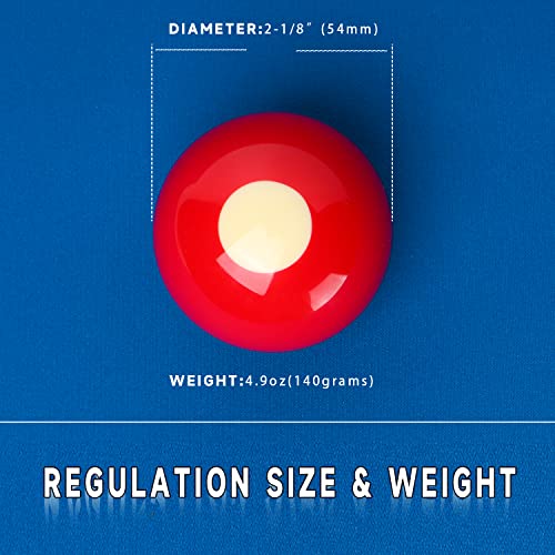 GSE Games & Sports Expert 2-1/8" Regulation Size Bumper Pool Balls, Standard Set of 10 Billiard Ball Set, Bumper Pool Table Accessories