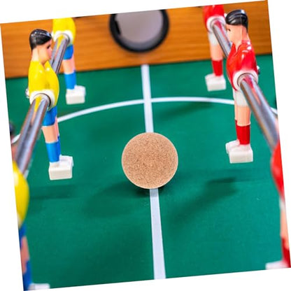 HANABASS 3pcs Wooden Foosball Balls Cork Table Soccer Balls for Indoor Games Foosball Table Accessories for Family Fun and Interactive Play