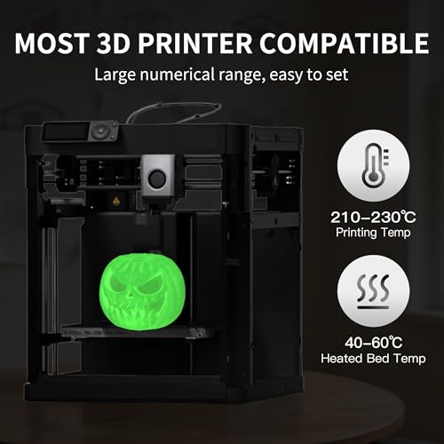 RAMBERY Glow in The Dark Green 3D Printer Filament Luminous PLA Filament 1.75mm 3D Printing Filament Fit Most FDM Printers, 1kg(2.2lbs)/Spool - color: C-pla Luminous Green, size: 1kg