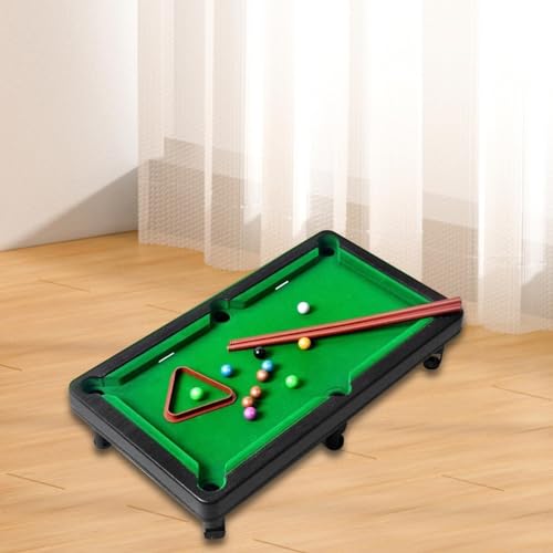 Set, Billiards Game Household Desk Miniature Pool Table Office Game s Desktop Snooker for Kindergarten, 27x18.5x6cm