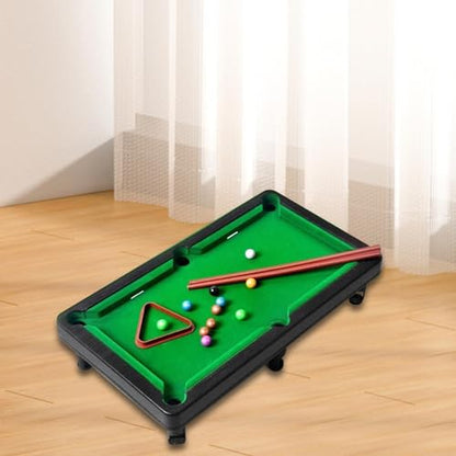 Set, Billiards Game Household Desk Miniature Pool Table Office Game s Desktop Snooker for Kindergarten, 27x18.5x6cm