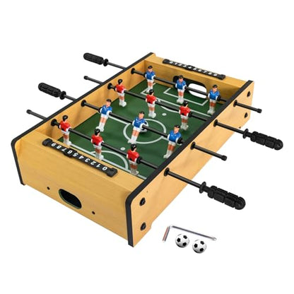 20 Inch Mini Tabletop Foosball Game Set, Table Football, Tabletop Football Games, Durable Soccer Kit for Adults, Children, Families and Playrooms, Easy to Store