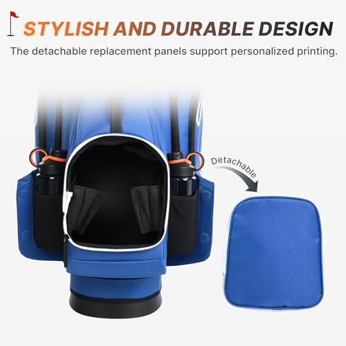 uniHimal Golf Cart Bag with 15 Way Organizer Divider Top, S-Lock Cart Golf Bag for Men Women with Magnetic Pocket and Rain Cover, Lightweight Golf Club Bag Includes Cooler Pocket and Handles