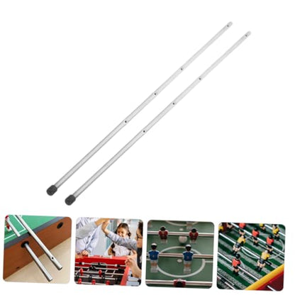 VOSAREA 3pcs Table Soccer Rods Metal Foosball Table Replacement Poles for Adults Boys and Girls Sturdy Operation Rods for Desk Soccer Machine Accessories