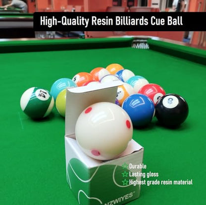 Pro-Cup Pool Cue Ball 2 1/4" 6 Red Dots AAA-Grade Regulation Size Billiard Training Cue Ball (1 Pack)