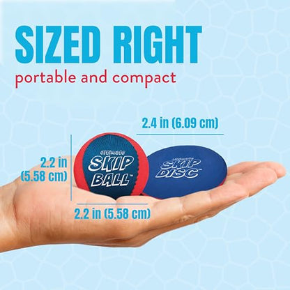 Activ Life The Ultimate Water Skip Balls, Water Bouncing Ball for Swimming Pool, Beach Toys for Friends, Family, Kids and Adults - style: Red/Blue