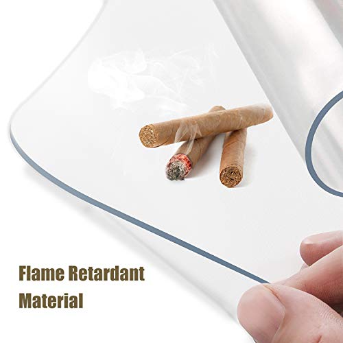 Kuyal Clear Chair Mat, Hard Floor Use, 48" X 59" Transparent Office Home Floor Protector mat Chairmats (48" X 59" Rectangle) - size: 48" x 59" Rectangle