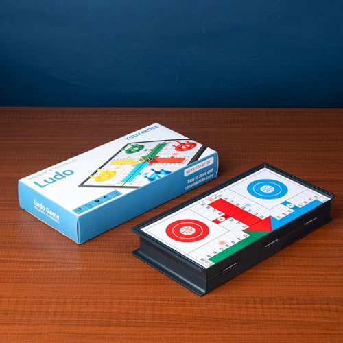 Ludo Board Game - Magnetic Folding Travel Set, Suitable for Adults and Kids, Easy to Carry, 9.78 inches in Size