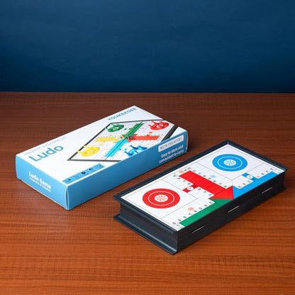 Ludo Board Game - Magnetic Folding Travel Set, Suitable for Adults and Kids, Easy to Carry, 9.78 inches in Size