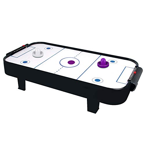 ONE250 Air Hockey Pushers and Red Air Hockey Pucks, Goal Handles Paddles Replacement Accessories for Game Tables (4 Striker, 4 Puck Pack) - color: Purple & White