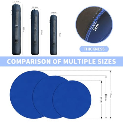 Large Round Tabletop Game Playmat,Rubber Table Mat Suitable for Playing Poker,Card,and Roleplaying Games.(80cmBlue) - color: 80*80*0.2cmblue, size: 80*80*0.2cm