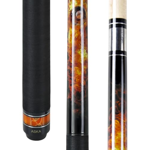 ASKA Fireball Jump Break Cue Stick, 3-Piece Pool Cue, 13mm Phenolic Tip, Quick Release Joint, Hard Rock Maple Shaft, 58" Break/Jump Billiard Cue - style: 21-Ounce