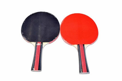 HAN'S DELTA Ping Pong Paddle Sets - 2 or 4 Player Table Tennis Paddles, Pingpong Balls & Net - Table Tennis Equipment & Ping Pong Accessories - style: Premium Set (2 Paddles+3 Balls+Retractable Net)