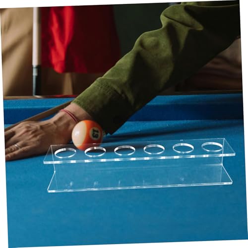 Toyvian 2Pcs Wall Mounted Acrylic Billiard Cue Rack Holds Pool Sticks Space Saving Durable Design for Home Club and Bar Use Easy Installation Stylish and Elegant