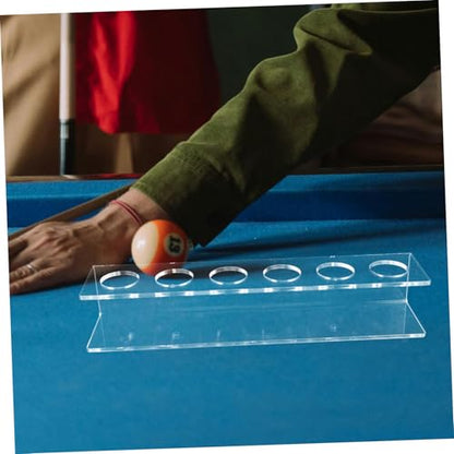 Toyvian 2Pcs Wall Mounted Acrylic Billiard Cue Rack Holds Pool Sticks Space Saving Durable Design for Home Club and Bar Use Easy Installation Stylish and Elegant