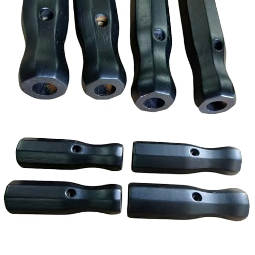 Table Soccer Handle, 8Pcs Wood Soccer Handle Grip Foosball Table Top Game Replacement Handle Part Foosball Accessories - color: black