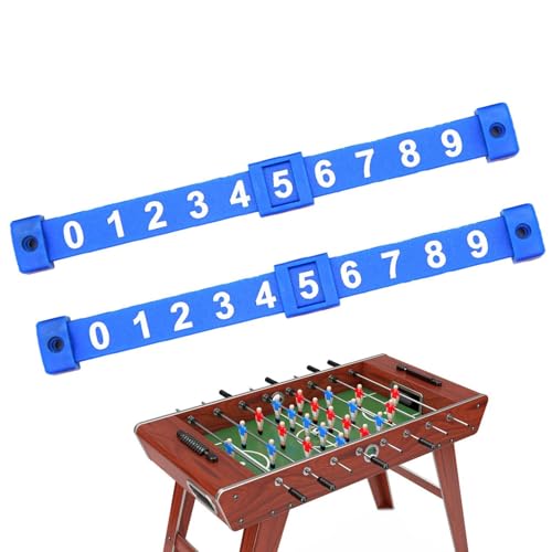 Football Score Counter - Desktop Table Score Keeper, 10 Numbers Display Easy Install, Durabl PP Builds, 18x2x1.1cm + 2pcs Set, Certified Safe | Game Table Scores Tracker for Football Air Hockey - color: Blue