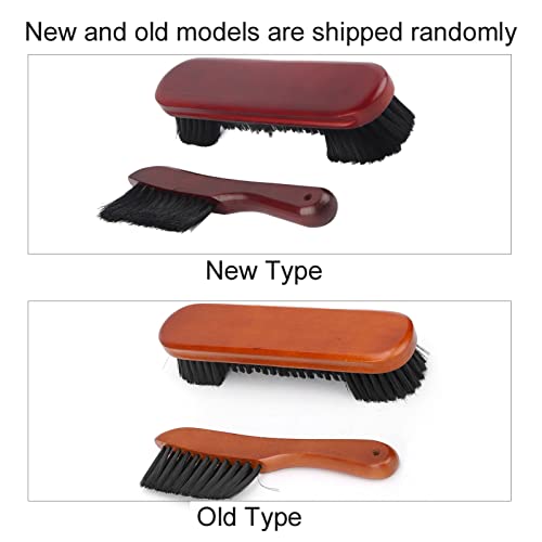 Yinhing 2 Pcs Pool Billiard Snooker Table Brush Set Premium PVC Wooden Handle Effective Rail and Felt Tool for Billiard Tables
