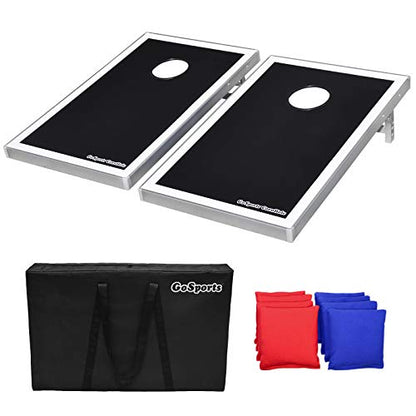 GoSports Tailgate Size 3 x 2 ft Cornhole Sets - Choose LED or Standard - Portable Set Includes 8 Bean Bags & Game Rules