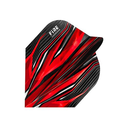 Harrows Fire Dart Flights | 5 x Sets Darts Flights (15 Flights Total) I 100 Micron Dart Flights I Premium Extra Strong Made in UK I Professional Darts Accessories I Red Dart Flights - color: Red