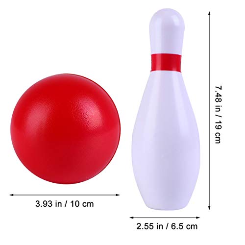 YARNOW 1Set PU Bowling for Indoor Bowling Games Safe and Fun for Ages Easy to Assemble Pins Balls for Family Fun and Reducing Screen