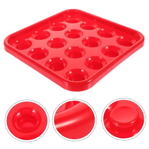 POPETPOP Billiard Storage Tray Pool Billiard Accessories Balls Snooker Pool Ball Holders Billiard Ball Holder - color: Red