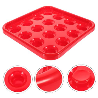 POPETPOP Billiard Storage Tray Pool Billiard Accessories Balls Snooker Pool Ball Holders Billiard Ball Holder - color: Red