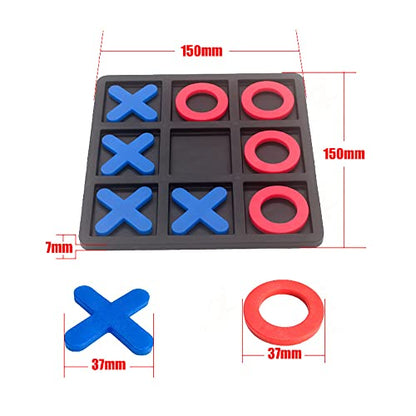 Tic Tac Toe Board Game,Tic Tac Toe Family Game, Classic Board Game, Classical Family Board Game,Children's Tic Tac Toe Game, Plastic tic tac Toe Game, Board Size 15 X 15 cm