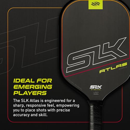 Selkirk Sport SLK Atlas Pickleball Paddle | Carbon Fiber Honeycomb - color: Red, size: Max (All-Around Paddle)