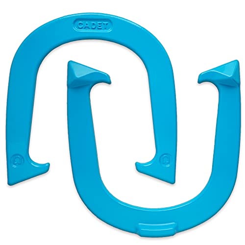 Light Weight Cadet Pitching Horseshoes - NHPA Sanctioned for Tournament Play - Drop Forged Steel - One Pair (2 Shoes) - color: Turquoise Blue