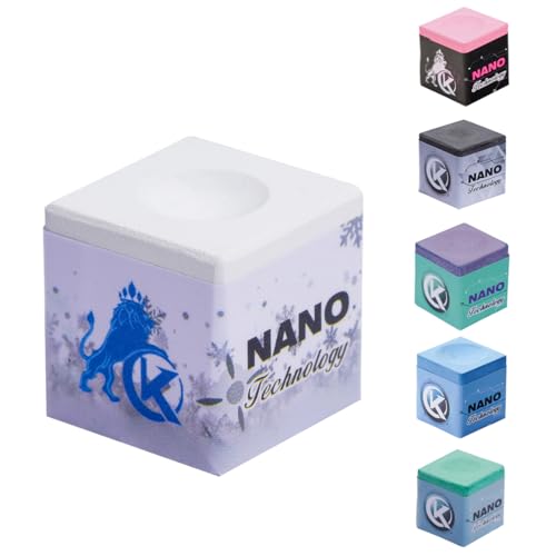 KONLLEN Magnetic Pool Chalk Holder and Nano Cue Chalk Set, Low-Dust Billiard Chalk Combo with Quick One-Hand Access for Better Grip and Control - color: White-1 piece