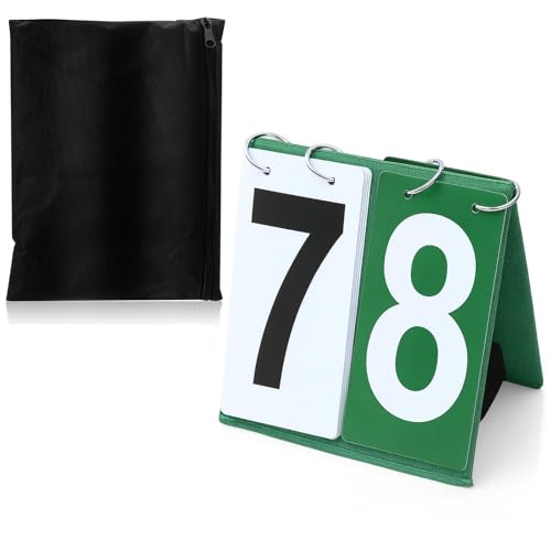 Over Net Tennis Score Keeper Flip Scoreboards Portable for Volleyball Basketball Coaching Tennis Outdoor - color: Green, size: Numbers 0-9