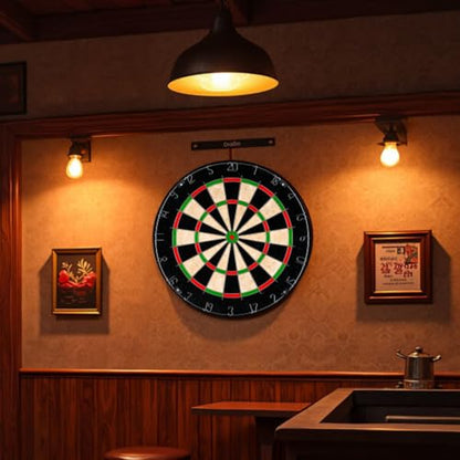 Dart Board – Tournament Sized Indoor Hanging Number Target Game for Steel Tip Darts – Dartboard with Mounting Hardware by Hey Play - size: 18 x 1.75-Inch