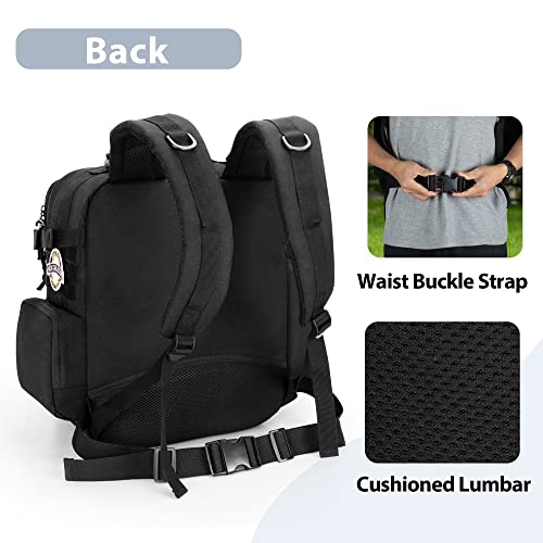 DSLEAF Cornhole Backpack, Cornhole Bag Holds 16-24 Cornhole Bags with Padded Shoulder Straps and Cushioned Lumbar for Comfort, Extra Pockets for Essentials (Patent Design)