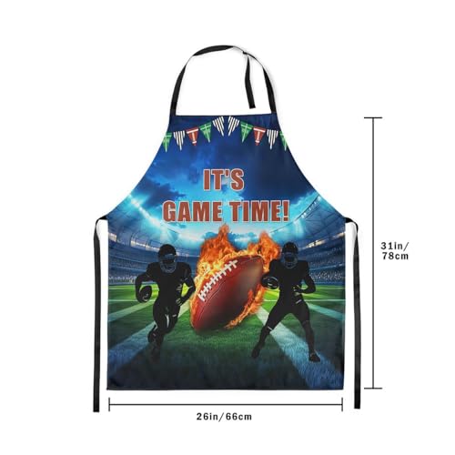 Manfei Baseball Kids Kitchen Apron - color: Blue Green