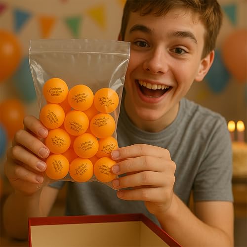 Uberpong Personalized Ping Pong Balls, Custom Text or Message, Party Gifts - color: Gold, size: Pack of 10