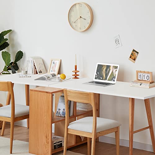 Kaboon 45.67"x23.62" White Table Top, Solid One-Piece Desktop, Reversible Melamine Countertop, Double Desks, L-Desk DIY - color: White, size: 46x24
