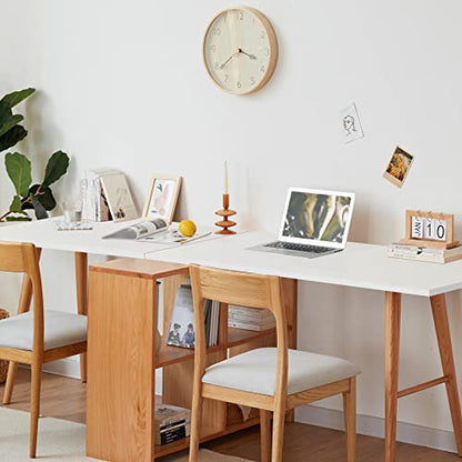 Kaboon 45.67"x23.62" White Table Top, Solid One-Piece Desktop, Reversible Melamine Countertop, Double Desks, L-Desk DIY - color: White, size: 46x24