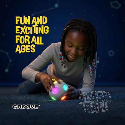 Croove Handheld Light-Up Brain & Memory Action Ball - 6 Fun Fast-Paced Games for Kids - Rechargeable - Gifts for Kids - Boys Toys Age 8-10 - Coolest Electronic Memory Game for Ages 7 8 9 10 11 12 13