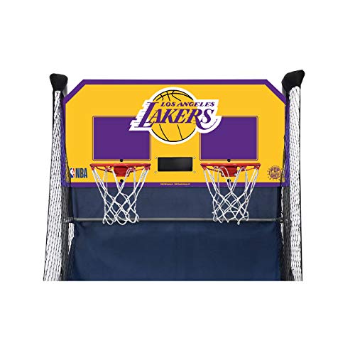 Pop-A-Shot - Home Dual Shot Arcade Basketball Game with NBA Graphics l Sensor Scoring l 16 Game Modes l 7 Balls l Foldable Storage l for All NBA Fans - style: Los Angeles Lakers