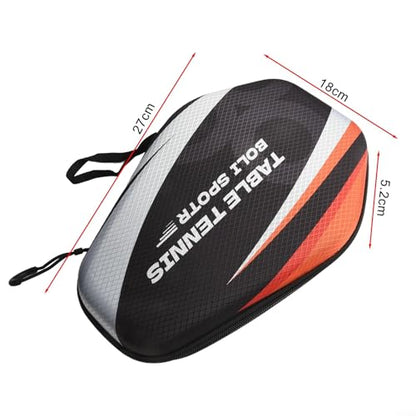 FABULETTA Table Tennis Racket Case, EVA Hard Shell Pong Paddle Bag with Hand Strap, Waterproof Storage Box for 2 Rackets or 1 Racket and 2 Balls, Protective Cover fo - color: PB005-C model