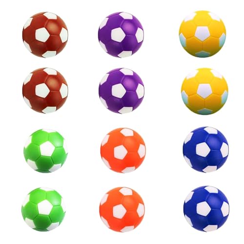 Foosball Table Balls 1.42 Inch Table Soccer Balls for Foosball Tabletop Game Foosball Accessory Replacements Multicolor World Cup Foosball/Gifts - color: 12PCS Mixed Colors