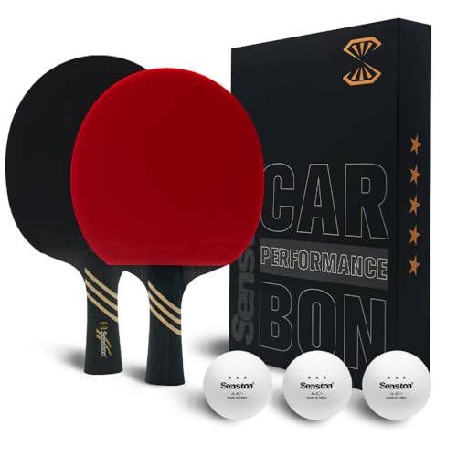 Senston Professional Table Tennis Paddle with Carbon Technology, Ping Pong Paddle Set for Advanced Player, Superior Control Ping Pong Rackets for Competition